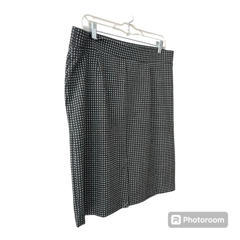 COUNTERPARTS MIDI Fall Women’s Black & White Skirts Size L NWOT